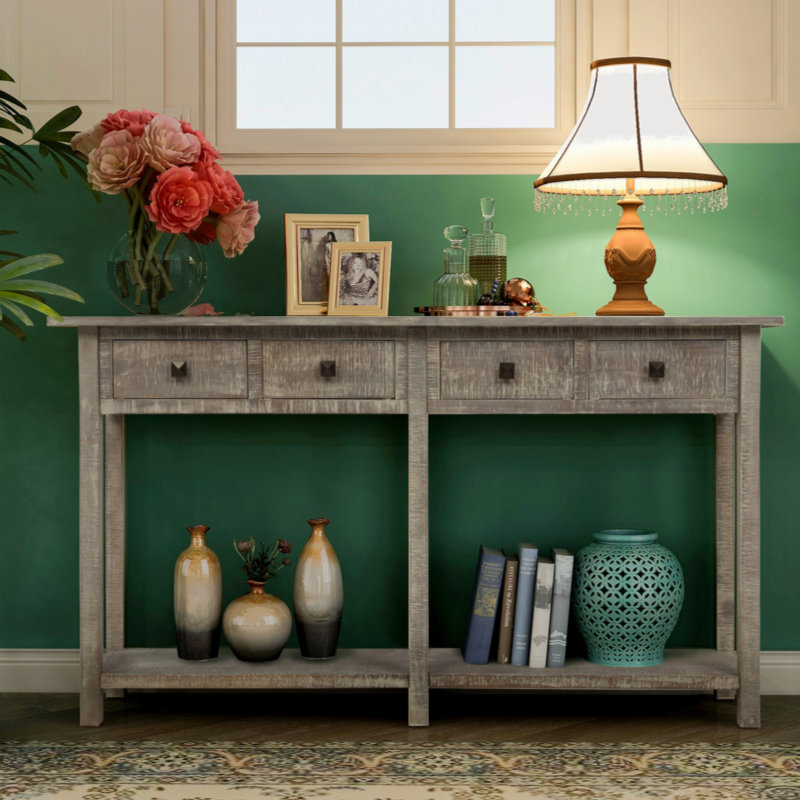Console de table d'entrée Trissa, Gris délavé
