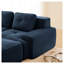 Ensemble de canapé modulaire en velours côtelé 4 pièces bleu - deux sections à siège double avec configuration flexible-129509133-129509135