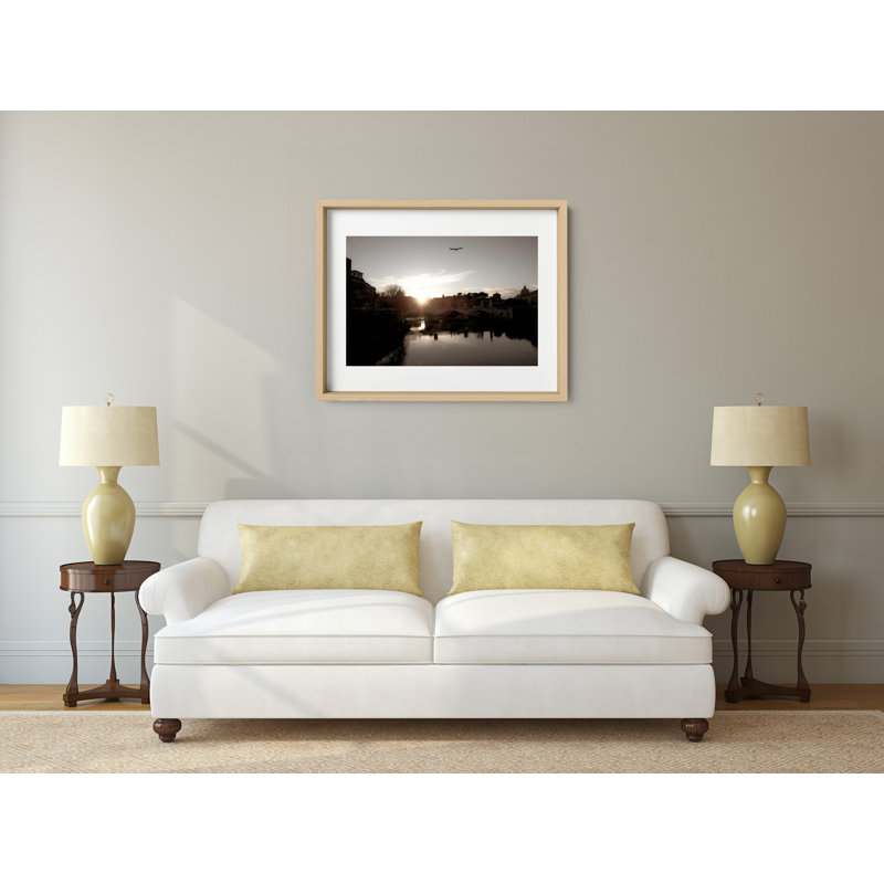 Tiber Sunset Print by Joseph Regan, Natural, 22" H x 26" W x 0.75" D