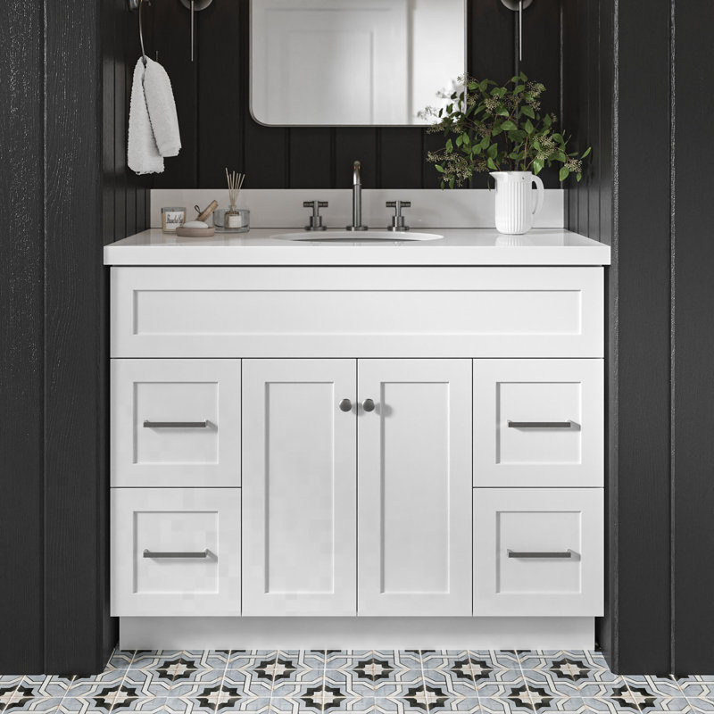 Ensemble de meuble-lavabo simple 43 po Hamlet, Blanc