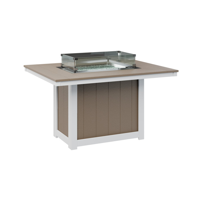 Foyer de table rectangulaire 54 po Berlin Gardens Donoma, H 30,37 po x l 53,87 po x P 41,37 po, Bois vieilli