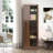 70.87" Tall Bar Cabinet  With Multi-Functional Pull-Out Multi-Tier Storage Shelf,Farmhouse Storage Cabinet With Glass Doors, Bar Cabinet-306595252