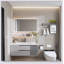 Armoire de salle de bain murale avec miroir, porte à cadre en métal, 2 tablettes, style campagne moderne, organisateur de salle de bain ou de coiffeuse
