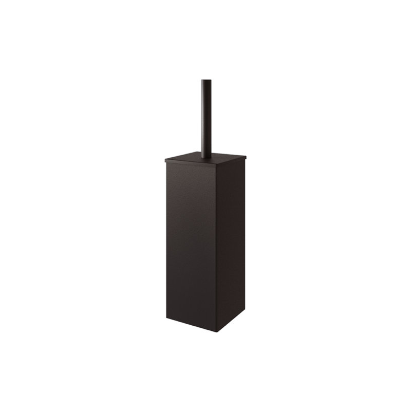 MUGO Wall Mounted Toilet Brush and Holder, Black