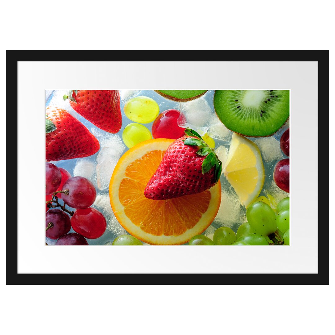 Gerahmtes Poster Leckeres buntes Obst