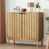 Buffet 31 po, armoire d'appoint, buffet cannelé avec rangement