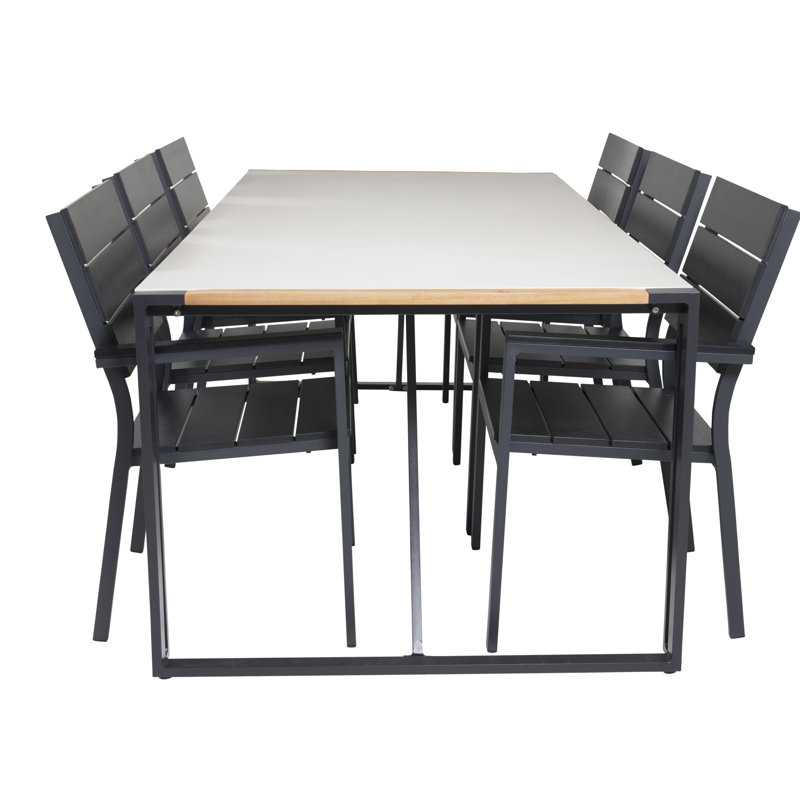 Deandre 6 - Person Patio Dining Set with Extendable Rectangular Table