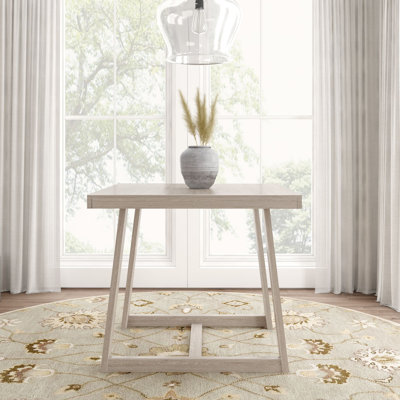 Selda   Square Solid Wood Top with Solid Wood Base Dining Table