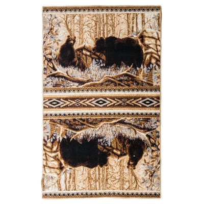 Tapis beige/brun