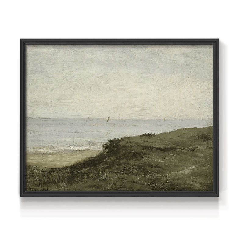 Paysages rétro - DCXL - Reproduction encadrée - Restickable, H 11 po x l 14 po, Noir