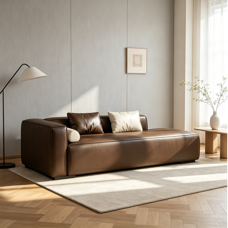 Chaise longue en similicuir de luxe moderne