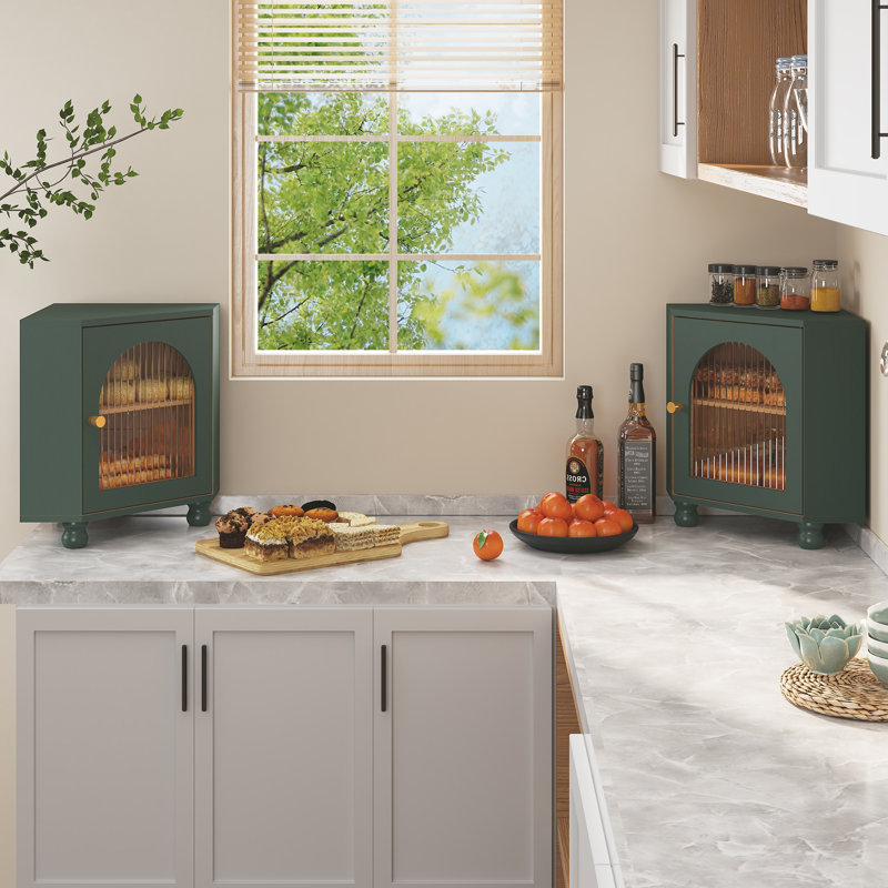 2-Layer Bread Box For Kitchen Countertop, Green