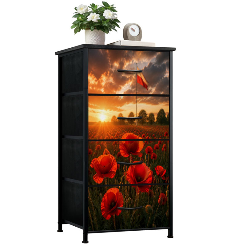 Commode de rangement verticale 4 tiroirs