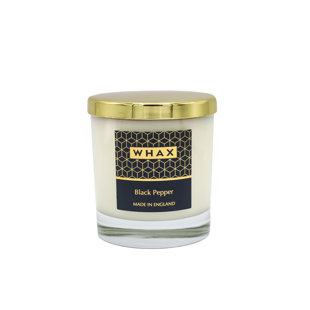 Black Pepper Scented Jar Candle with Glass Holder