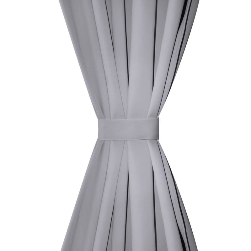 Bacall Blackout Curtain Single Panel, Grey