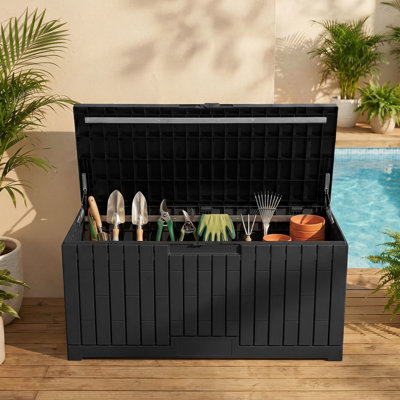 Balconera 120 Gallon Large Deck Box,Black
