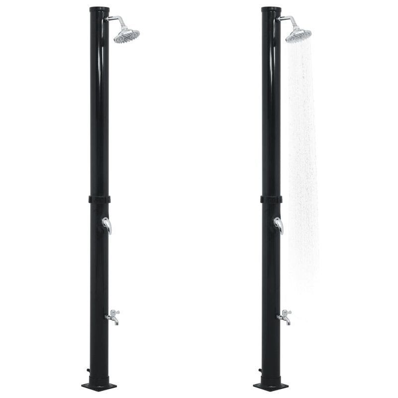 Tavernier Solar Shower Black 220 cm