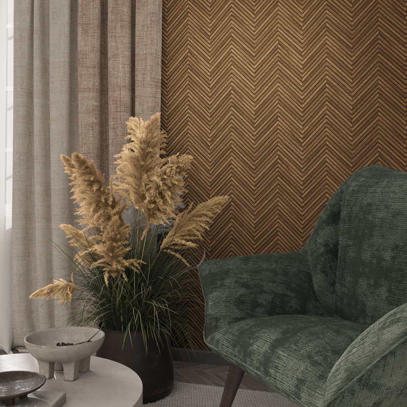 33cmm x 33cm Matte Wallpaper Roll, Dark Brown