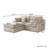 Slipcovered Upholstered Modular Sofa With Ottoman-112680361-110374986