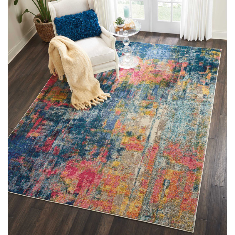 Abstract Indoor Rug, Rectangle 7'10" x 10'6"