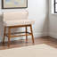 Revêtement en tissu beige capitonné Abuzar H 40,48 po x l 40,23 po x P 19,62 po-2111677576