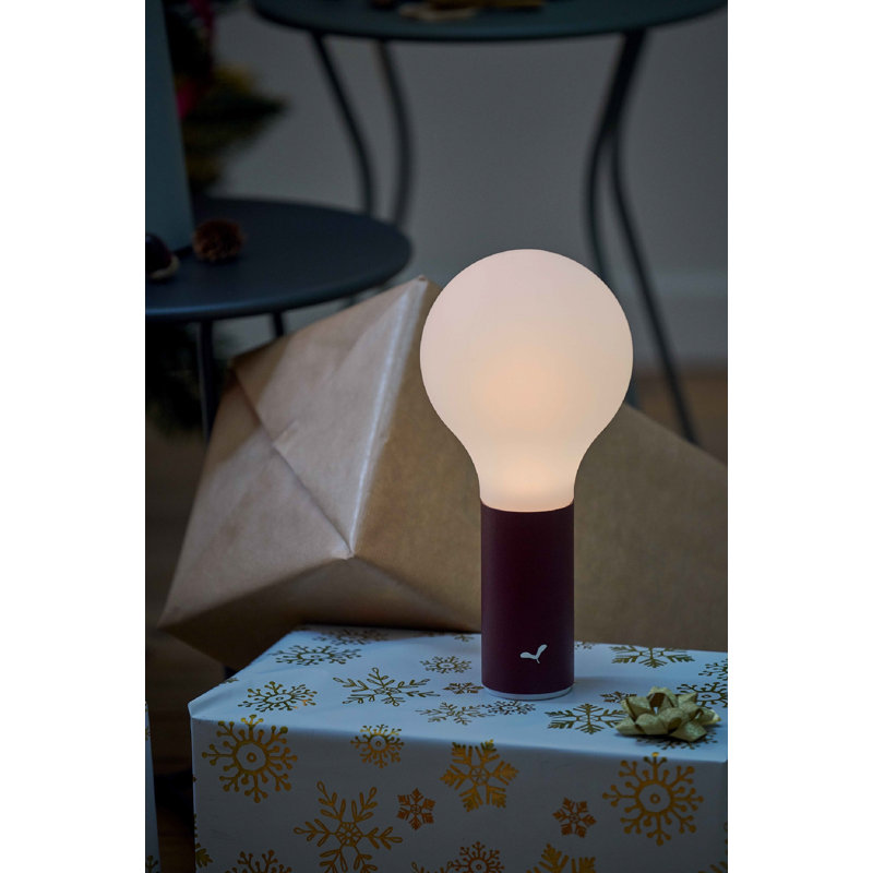 Aplo LED Outdoor Table Lamp, Black Cherry