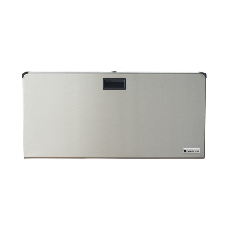 Foundations Stainless Steel Frameless Surface Mount Baby Changing Station