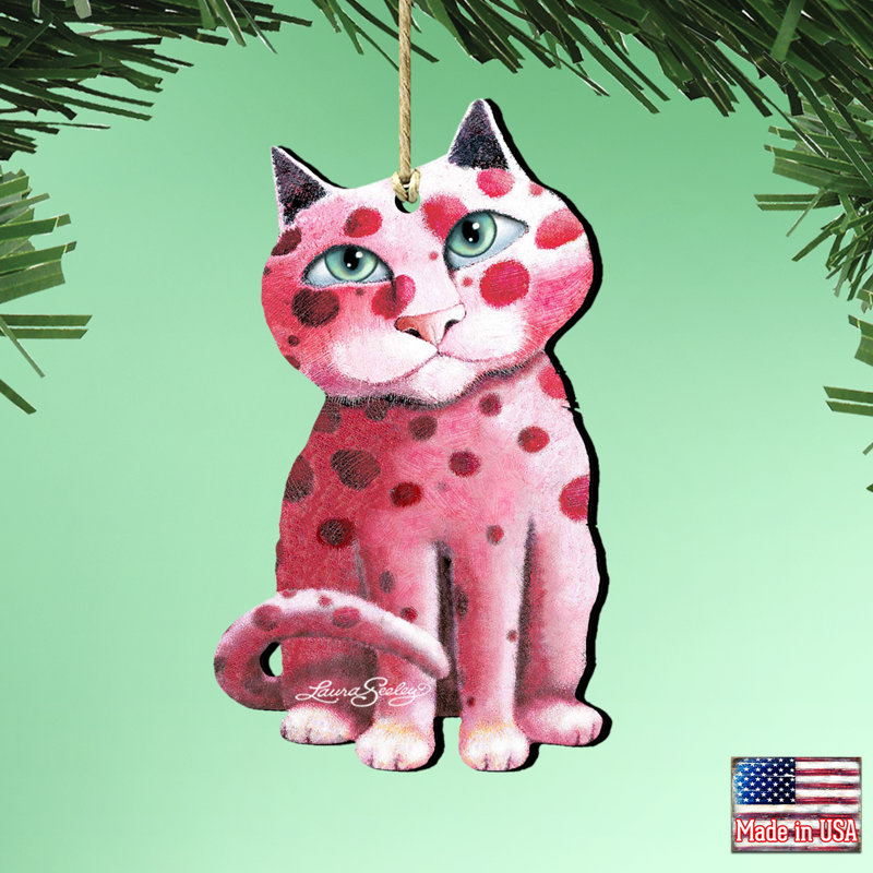 Ornement en bois pour chat jubilee cerises