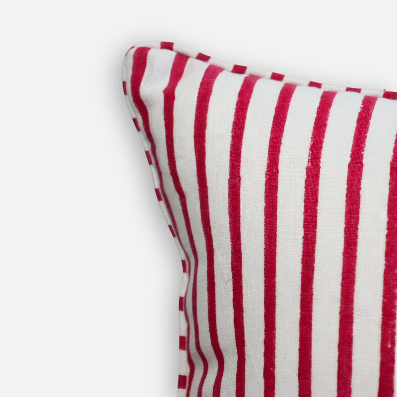 Bahaar Lumbar Throw Pillow Cover, Rectangle 12"H x 20"W, Rose