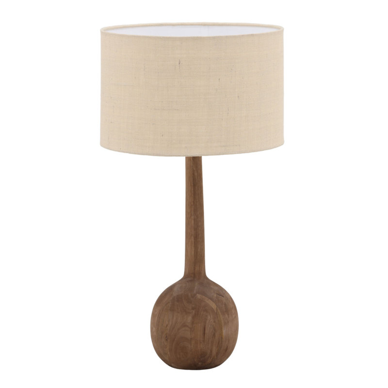 Noa Mango Wood Table Lamp with Jute Shade