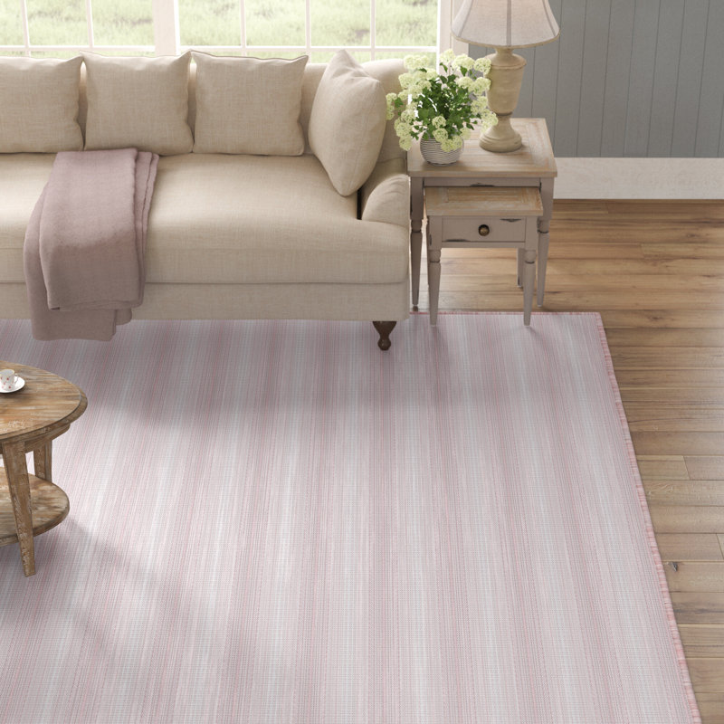 Tressler Light Pink Area Indoor/Outdoor Area Rug, Rectangle 9' x 12'