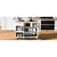 Îlot de cuisine avec comptoir et rangement pliables, porte-serviettes, tiroir, tablette coulissante, roulettes, espace pratique de comptoir de style blanc,-1551802140