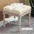 16" Vintage Ottoman, Tufted Foot Stool With Upholstered Seat, Rustic Wood Legs For Bedroom, Living Room-1864312808-1864312810