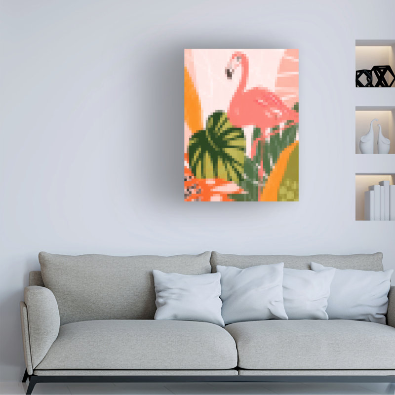 «Pixel Tropics II» sur toile, H 24 po x l 18 po