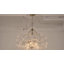 Lustre 6 lumières à niveaux variable avec globe en verre texturé