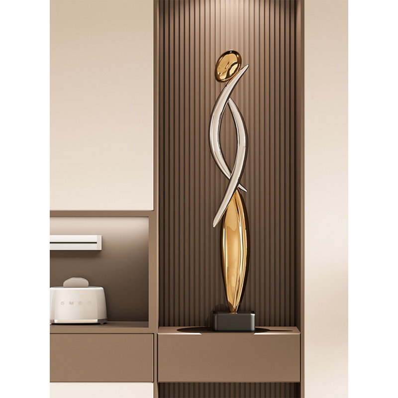Art décoratif de luxe à base de pierre en résine, Or/argent