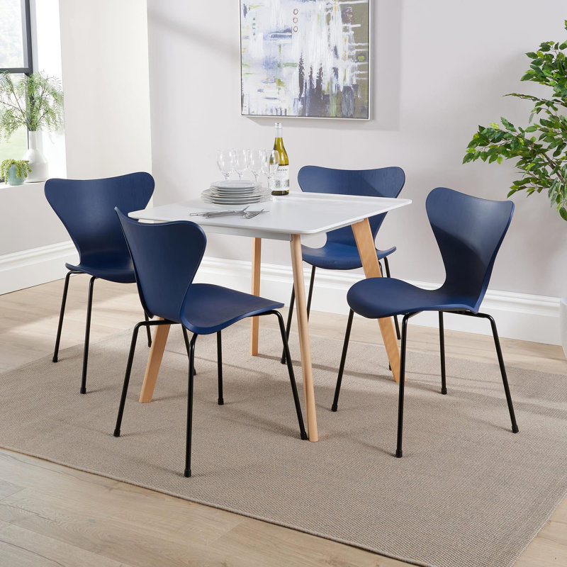 Valda 4 - Person Dining Set, Blue