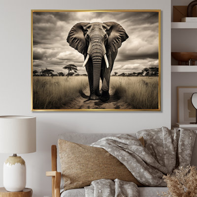 «Afrique Elephants Grace», reproduction sur toile