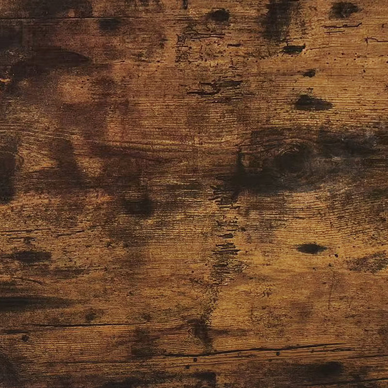 Table de bar, équipée de 2 tabourets de bar, avec dossier et cloison, Brun / Noir