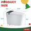Toilette moderne moderne avec siège de bidet, ouverture / fermeture automatique, capteur de pied, eau chaude et sécheuse