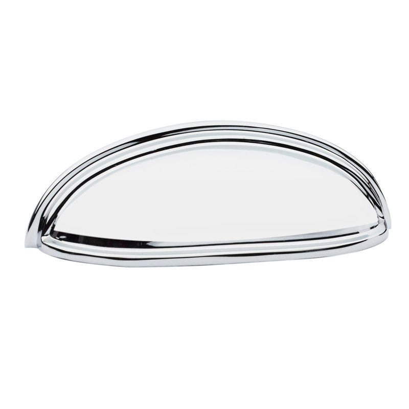 3" Center to Center Cup/Bin Pull, Polished Chrome, 3"