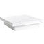 Table basse carrée en placage de marbre blanc, 39,4 po, plateau coulissant et rangement intelligent blanc, grand rangement, 39,4 po