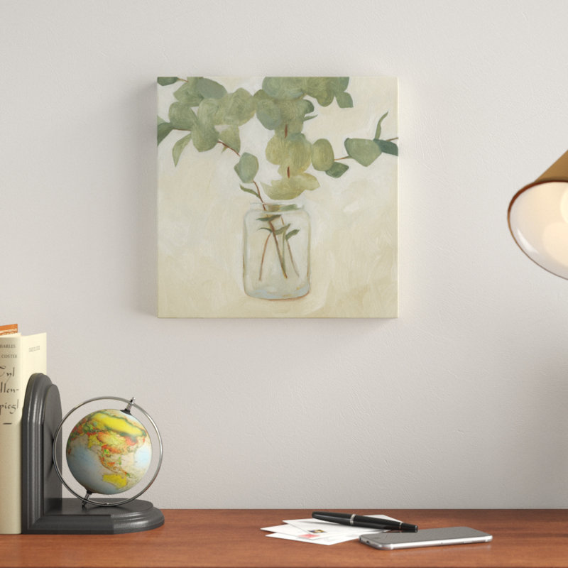 Greenery Still Life II by Emma Scarvey - Wrapped Canvas Painting, 30cm H x 30cm W