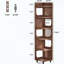 Bibliothèque d'angle à 5 niveaux avec design rétro et capacité de 200 lb-1640361111
