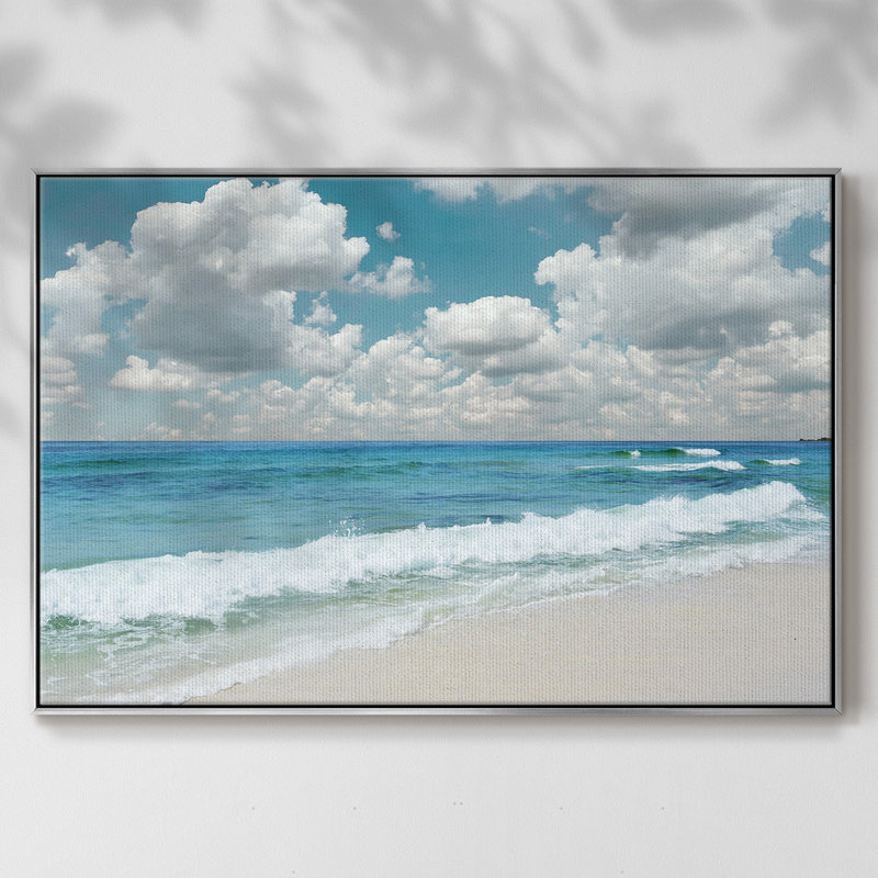 «Beach Bliss», reproduction sur toile, Argent, H 27 po x l 41 po x P 2 po
