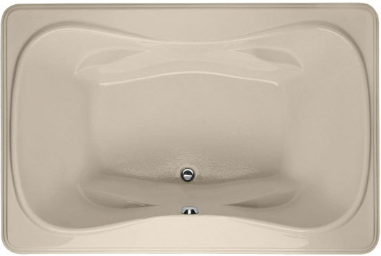 Jennifer 72'' L Soaking Bathtub, Almond, Polished Chrome