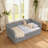 Twin Daybed with Trundle & USB Port - Wave Shaped Gingham No Box Spring Needed-573400884