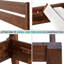 Ensemble de chambre à coucher 2 pièces - Structure de lit plateforme en bois massif et table de chevet assortie, style scandinave moderne Mid-Century, capacité de 800 lb, aucun sommier nécessaire-889326345-889326359