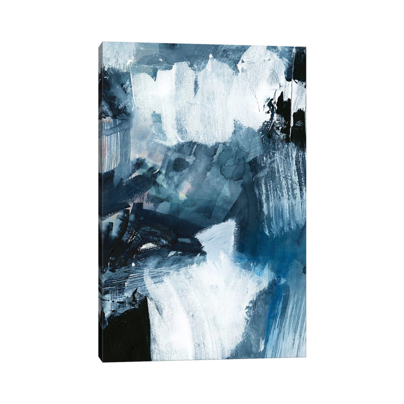 Composition In Blue II by Victoria Barnes - Wrapped Canvas Painting, 45.72cm H x 30.48cm W x 1.91cm D