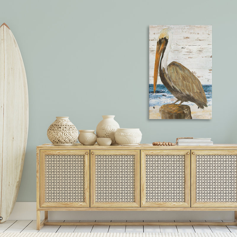 «Rustic Ocean Pelican» par Julie DeRice, H 45 po x l 30 po